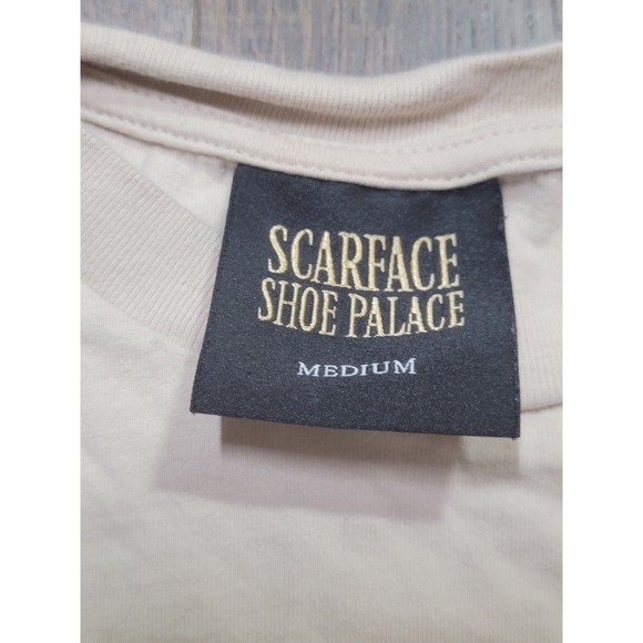 Scarface‎ Shoe Palace Tony Montana Graphic T Shirt Mens Medium Beige - Picture 5 of 9